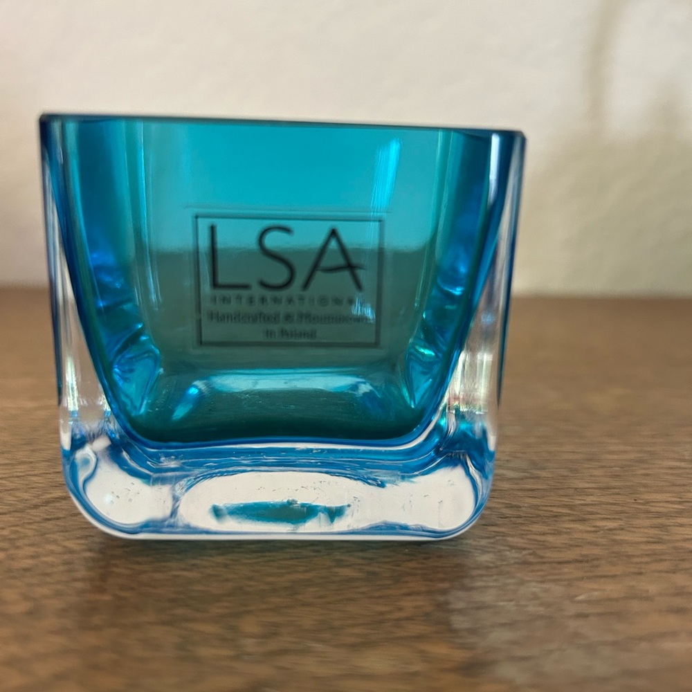 LSA international handblown Blue Glass  made in Poland